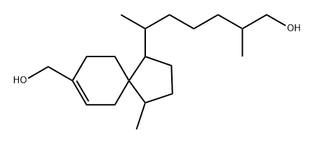 Spiro[4.5]dec-7-ene-1-hexanol, 8-(hydroxymethyl)-β,ζ,4-trimethyl-,90363-90-9,结构式