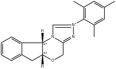 4H,6H-Indeno[2,1-b][1,2,4]triazolo[4,3-d][1,4]oxazinium, 5a,10b-dihydro-2-(2,4,6-trimethylphenyl)-, (5aR,10bS)-|