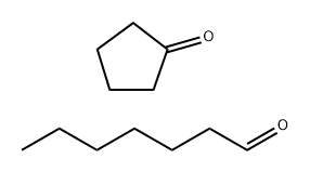 Heptanal, reaction products with cyclopentanone, dehydrated, hydrated, distn. residues Structure