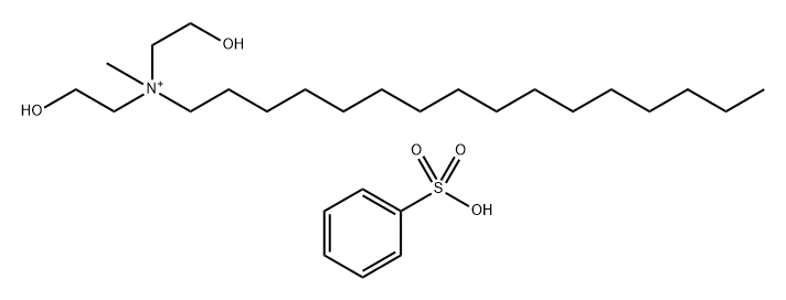 1-Hexadecanaminium, N,N-bis(2-hydroxyethyl)-N-methyl-, salt with 4-C10-14-alkylbenzenesulfonic acid (1:1) Structure