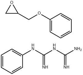 Imidodicarbonimidic diamide, N-phenyl-, reaction products with glycidyl Ph ether 结构式