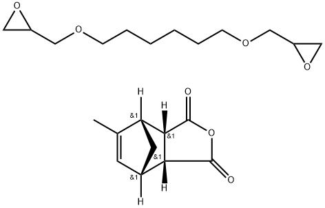 4,7-Methanoisobenzofuran-1,3-dione, 3a,4,7,7a-tetrahydro-5-methyl-, (3aalpha,4alpha,7alpha,7aalpha)-, reaction products with 2,2'-[1,6-hexanediylbis(oxymethylene)]bis[oxirane] Struktur