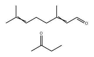 2,6-Octadienal, 3,7-dimethyl-, reaction products with Me Et ketone, cyclized, by-products from distn. residues Struktur