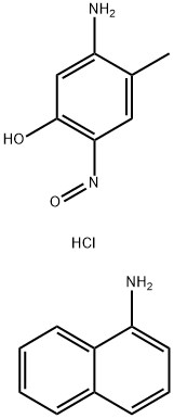 Phenol, 5-amino-4-methyl-2-nitroso-, reaction products with 1-naphthalenamine, hydrochlorides 化学構造式