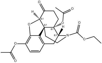 Morphinan-17-carboxylic acid, 3,14-bis(acetyloxy)-4,5-epoxy-6-oxo-, ethyl ester, (5α)- Structure
