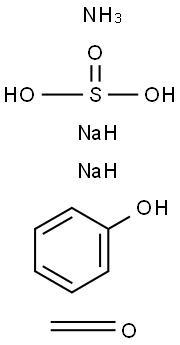 Sulfurous acid, monosodium salt, reaction products with formaldehyde and phenol, ammonium sodium salts 化学構造式