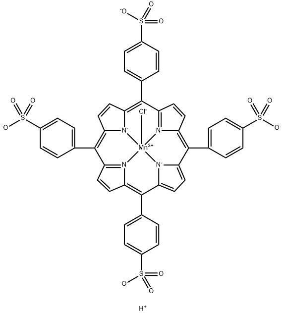5,10,15,20-四(4-磺酰苯基)-21H,23H-吗啡氯化锰, 90587-86-3, 结构式
