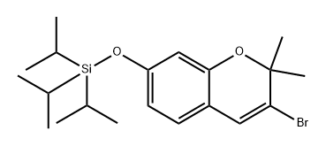 (3-Bromo-2,2-dimethyl-2H-chromen-7-yloxy)-triisopropyl-silane Structure