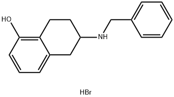 6-(benzylamino)-5,6,7,8-tetrahydronaphthalen-1-ol hydrobromide 化学構造式
