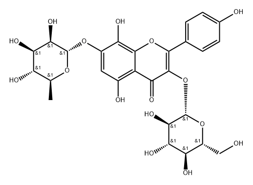 草质素-3-O-Β-D-吡喃葡萄糖-7-O-Α-L-鼠李糖苷, 909803-26-5, 结构式