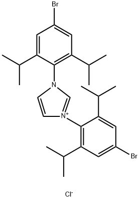 1,3-Bis(4-bromo-2,6-diisopropylphenyl)-1H-imidazol-3-ium chloride Struktur