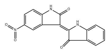 (Z)-5'-nitro-[2,3'-biindolinylidene]-2',3-dione 结构式