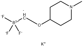 Potassium trifluoro(((1-methylpiperidin-4-yl)oxy)methyl)borate Struktur