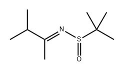 (S,E)-2-甲基-N-(3-甲基丁烷-2-亚烷基)丙烷-2-亚磺酰胺 结构式