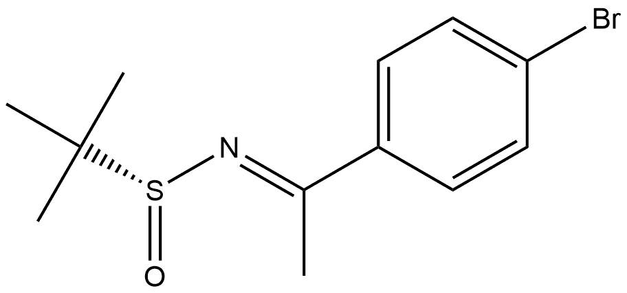 (R,E)-N-(1-(4-溴苯基)亚乙基)-2-甲基丙烷-2-亚磺酰胺, 911372-48-0, 结构式