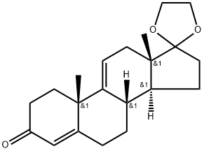 Androsta-4,9(11)-diene-3,17-dione, cyclic 17-(1,2-ethanediyl acetal) 结构式