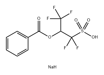 1-Propanesulfonic acid, 2-(benzoyloxy)-1,1,3,3,3-pentafluoro-, sodium salt (1:1) 化学構造式