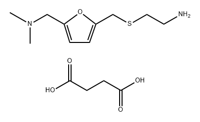 2-[5-Dimethylaminomethyl-2-furanyl methyl thio] ethanamine hemifumarate,91224-67-8,结构式