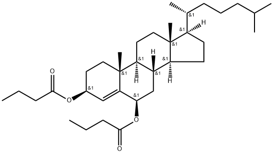 Cholest-4-ene-3,6-diol, dibutanoate,(3,6)-(9CI) Struktur