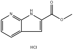 1H-Pyrrolo[2,3-b]pyridine-2-carboxylic acid, methyl ester, hydrochloride (1:1) Struktur