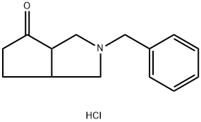Cyclopenta[c]pyrrol-4(1H)-one, hexahydro-2-(phenylmethyl)-, hydrochloride (1:1) Struktur