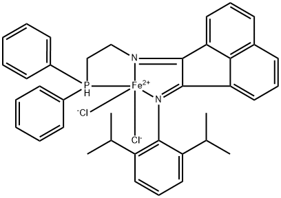 二氯[N-[2-[[2-(二苯基膦-ΚP)乙基]亚胺-ΚN]-1(2H)-二氢苊烯]-2,6-双(1-异丙基)苯胺-ΚN]铁,913619-83-7,结构式