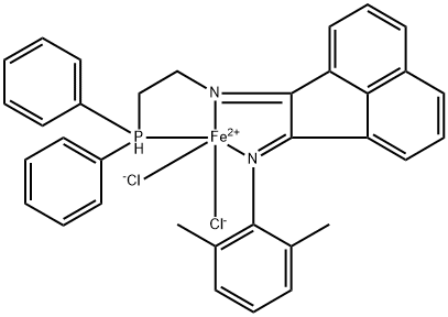 0二氯[N-[2-[[2-(二苯基膦-ΚP)乙基]亚胺-ΚN]-1(2H)-二氢苊烯]-2,6-二甲基苯胺-ΚN]铁 结构式