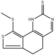 9-(甲硫基)-5,6-二氢噻吩并[3,4-H]喹唑啉-2(1H)-硫酮,913688-38-7,结构式