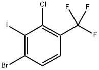 1-bromo-3-chloro-2-iodo-4-(trifluoromethyl)benzene Structure