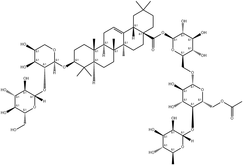 アカントパナキソシドB 化学構造式