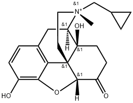 Morphinanium, 17-(cyclopropylmethyl)-4,5-epoxy-3,14-dihydroxy-17-methyl-6-oxo-, (5α,17R)- Struktur
