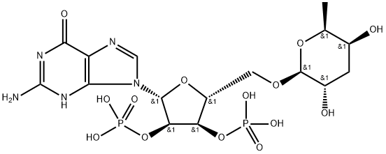 2-GUANYLIC?ACID,5'-O(3,6-DIDEOXY-Β-L-XYLO-HEXOPYRANOSYL)-,3'-,916649-08-6,结构式