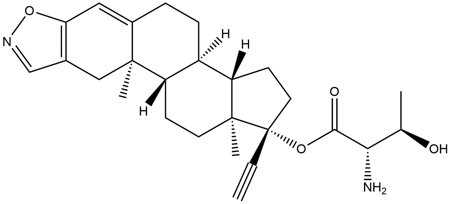 L-Threonine, (17α)-pregna-2,4-dien-20-yno[2,3-d]isoxazol-17-yl ester,917393-81-8,结构式