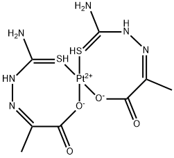 pyruvic acid thiosemicarbazone-platinum complex 化学構造式