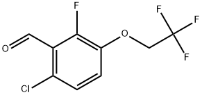 6-Chloro-2-fluoro-3-(2,2,2-trifluoroethoxy)benzaldehyde Structure