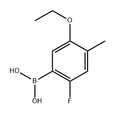 5-Ethoxy-2-fluoro-4-methylphenylboronic aicd 化学構造式