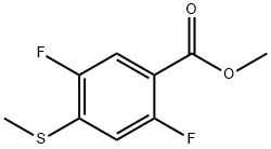 2,5-Diflouro-4-(methylsulfanyl)benzoic acid methyl ester Structure