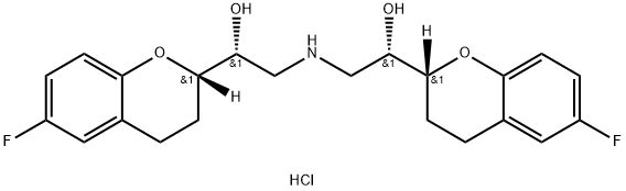 2H-1-Benzopyran-2-methanol, α,α'-[iminobis(methylene)]bis[6-fluoro-3,4-dihydro-, hydrochloride (1:1), (αR,α'S,2S,2'R)-rel-,920275-26-9,结构式