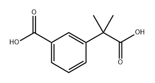 3-(2-carboxypropan-2-yl)benzoic acid 化学構造式