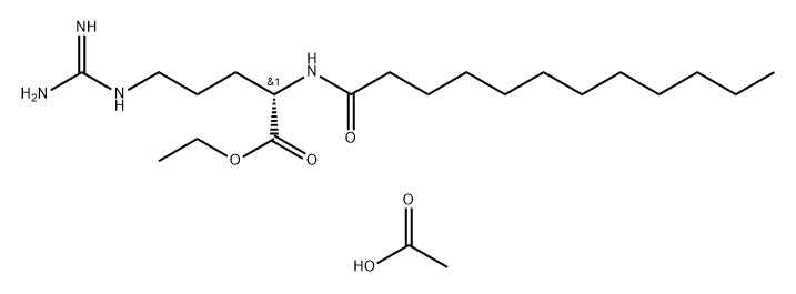 N(alpha)-lauroyl-L-arginine ethyl ester acetate Structure