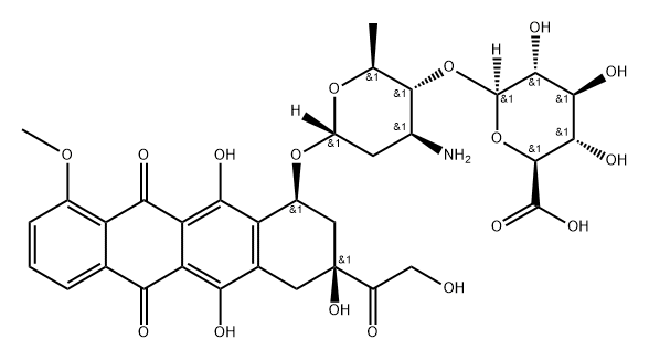 4'-O-β-D-グルクロニルエピルビシン 化学構造式