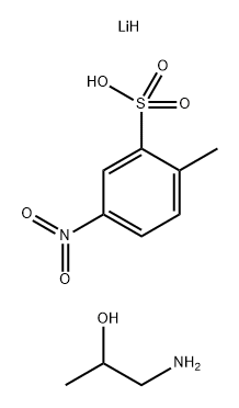 Benzenesulfonic acid, 2-methyl-5-nitro-, alk. condensation products, lithium salts, compds. with isopropanolamine Struktur