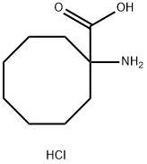 Cyclooctanecarboxylic acid, 1-amino-, hydrochloride (1:1) Structure