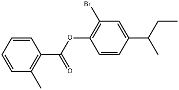 2-Bromo-4-(1-methylpropyl)phenyl 2-methylbenzoate Structure