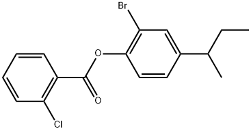 2-Bromo-4-(1-methylpropyl)phenyl 2-chlorobenzoate Structure