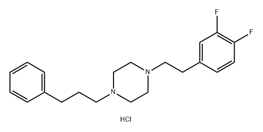 Piperazine, 1-[2-(3,4-difluorophenyl)ethyl]-4-(3-phenylpropyl)-, dihydrochloride,925679-58-9,结构式