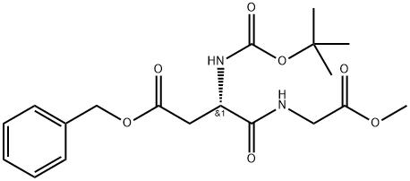 (S)-benzyl 3-((tert-butoxycarbonyl)amino)-4-((2-methoxy-2-oxoethyl)amino)-4-oxobutanoate Struktur