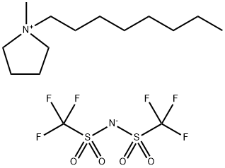 1-Methyl-1-n-octylpyrrolidinium Bis(trifluoromethanesulfonyl)imide Structure