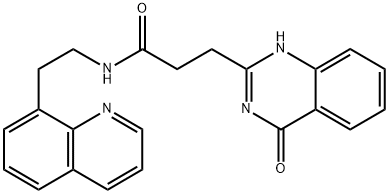 3-(4-oxo-3,4-dihydroquinazolin-2-yl)-N-(2-(quinoline-8-yl)ethyl)propionamide Structure