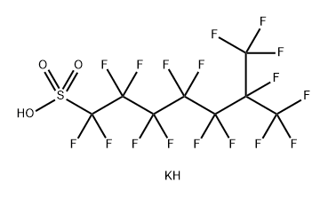1-Heptanesulfonic acid, 1,1,2,2,3,3,4,4,5,5,6,7,7,7-tetradecafluoro-6-(trifluoromethyl)-, potassium salt (1:1) 化学構造式